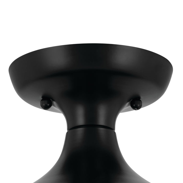 Kichler 52599BK One Light Semi Flush Mount, Black