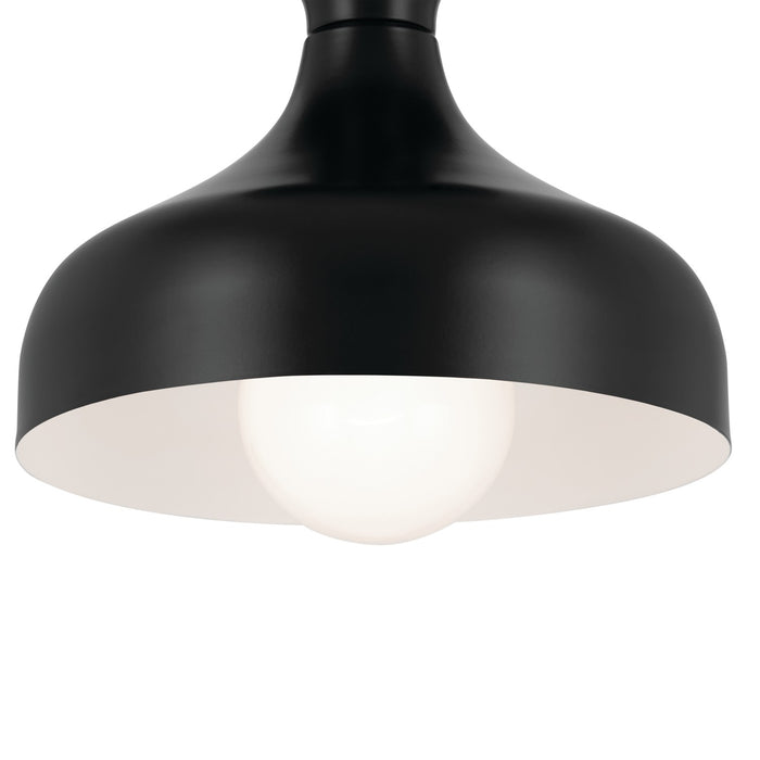 Kichler 52599BK One Light Semi Flush Mount, Black