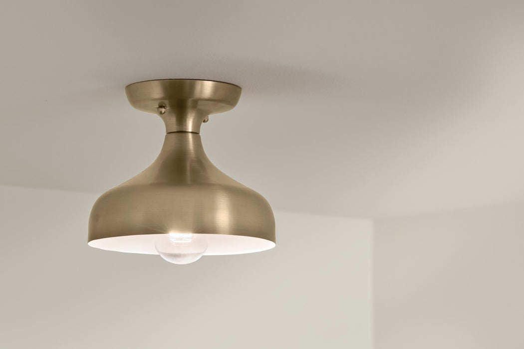 Kichler 52599CPZ One Light Semi Flush Mount, Champagne Bronze