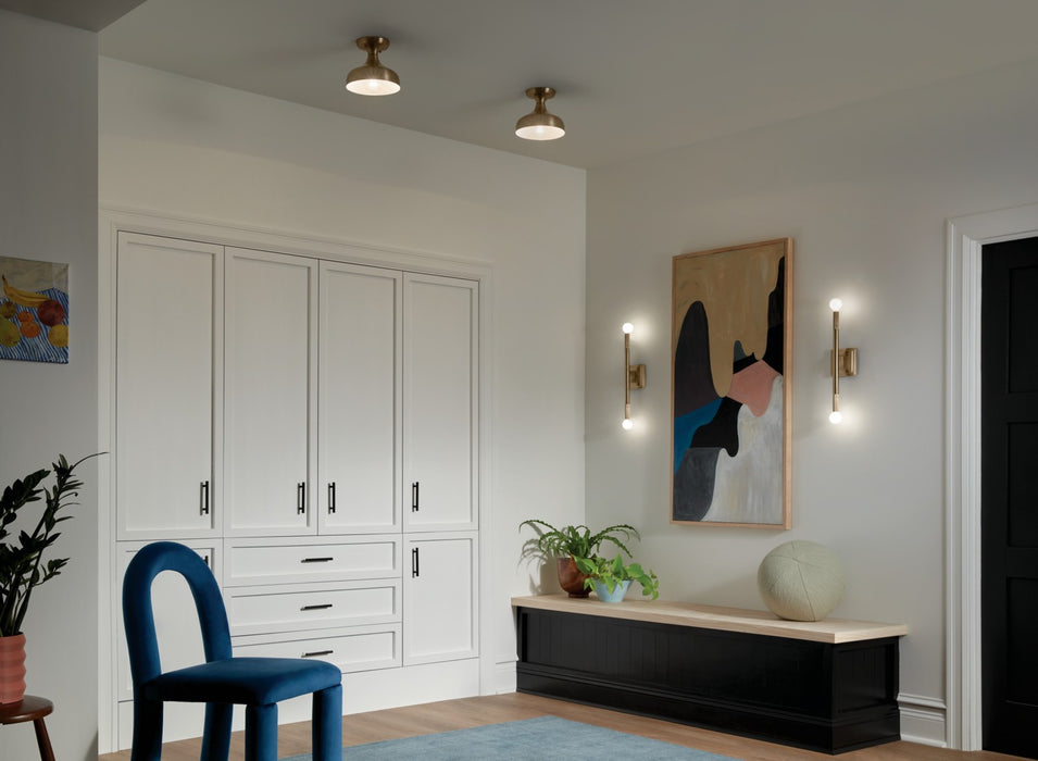 Kichler 52599CPZ One Light Semi Flush Mount, Champagne Bronze