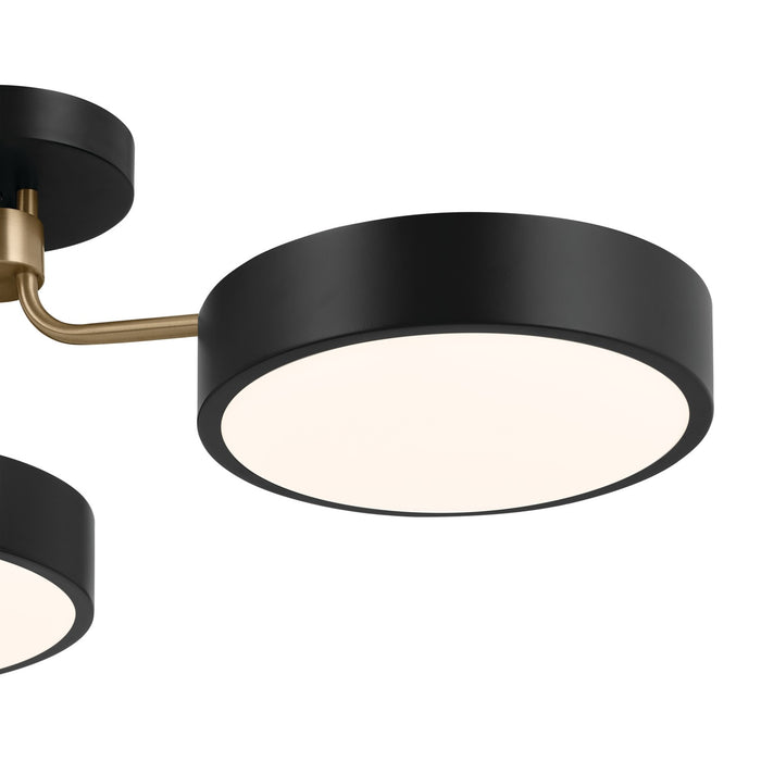 Kichler 52604BKCPZ LED Semi Flush Mount, Black
