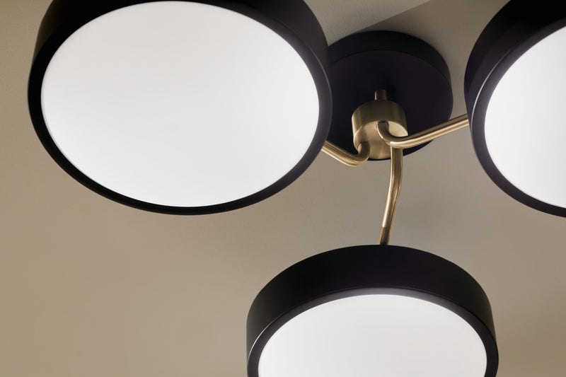 Kichler 52604BKCPZ LED Semi Flush Mount, Black