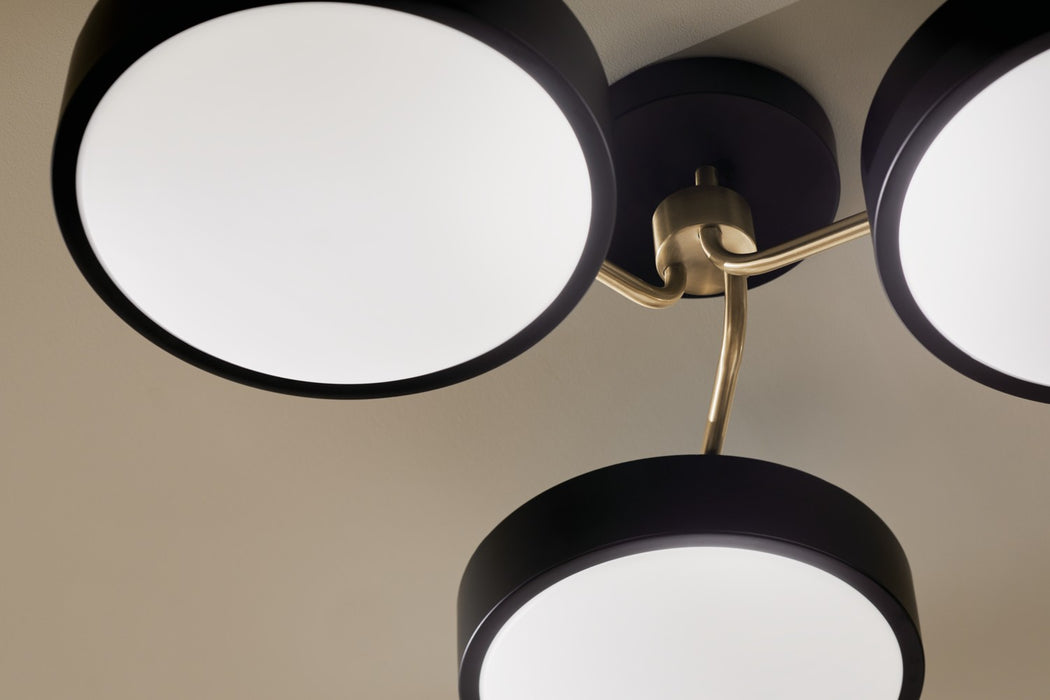 Kichler 52604BKCPZ LED Semi Flush Mount, Black