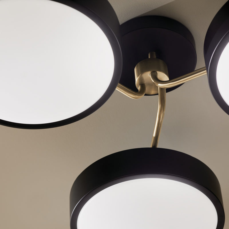 Kichler 52604BKCPZ LED Semi Flush Mount, Black