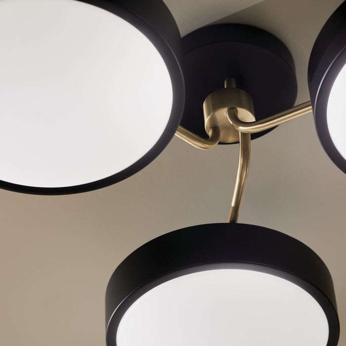 Kichler 52604BKCPZ LED Semi Flush Mount, Black