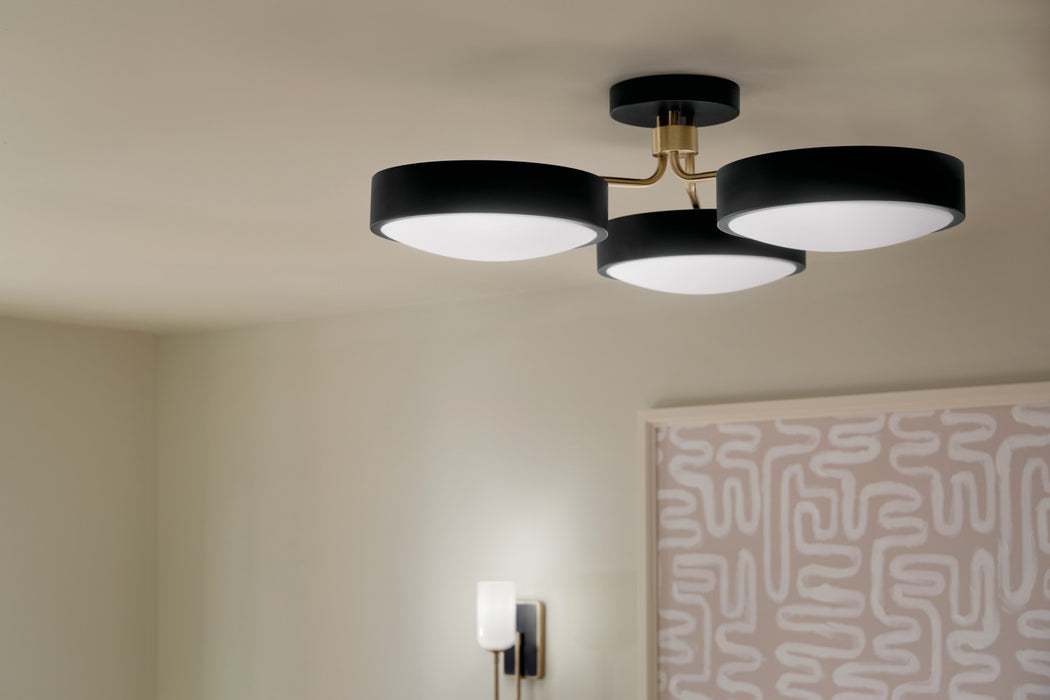 Kichler 52604BKCPZ LED Semi Flush Mount, Black
