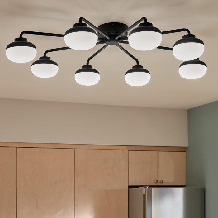 Kichler 52608BK LED Semi Flush Mount, Black