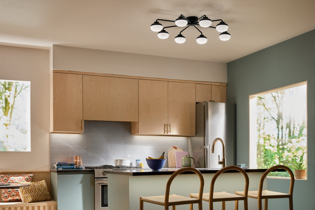 Kichler 52608BK LED Semi Flush Mount, Black
