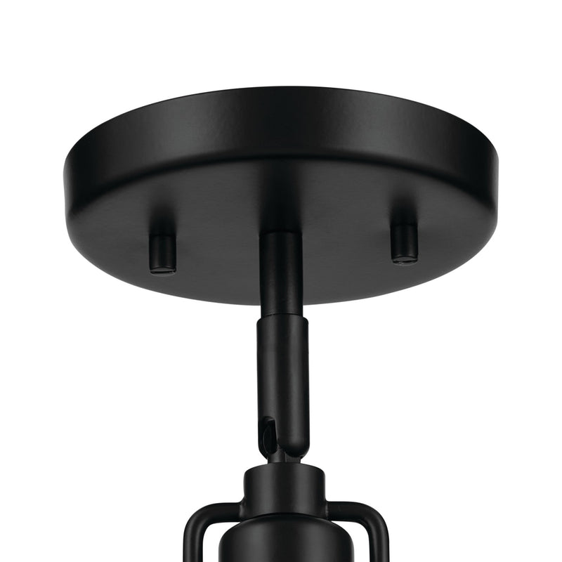 Kichler 52601BK One Light Wall/Semi Flush/Pendant, Black