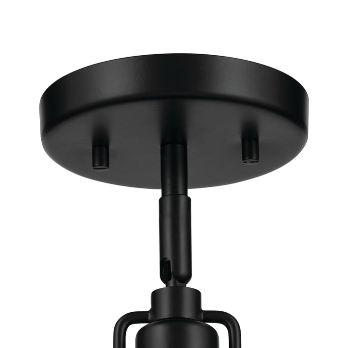 Kichler 52601BK One Light Wall/Semi Flush/Pendant, Black