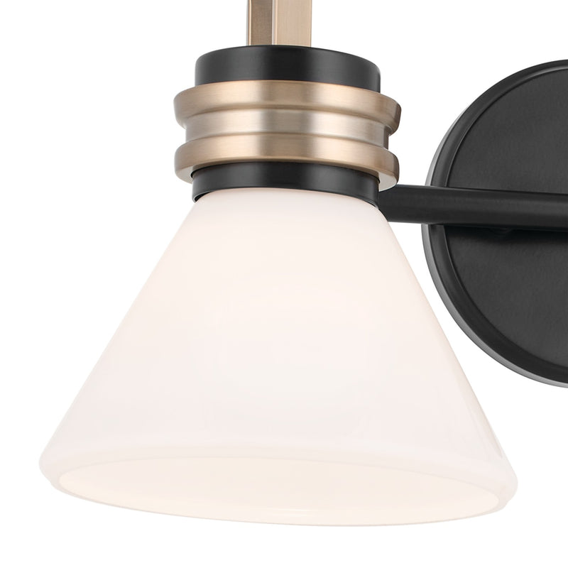 Kichler 55154BK Two Light Bath, Black
