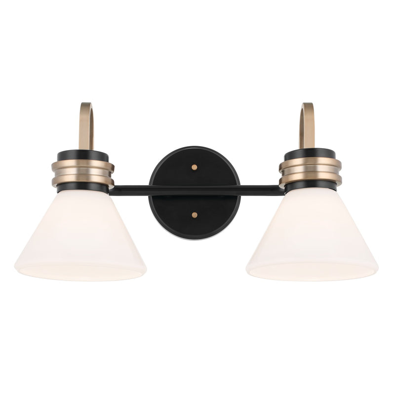 Kichler 55154BK Two Light Bath, Black