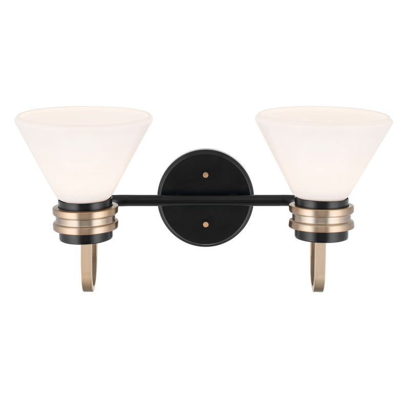 Kichler 55154BK Two Light Bath, Black