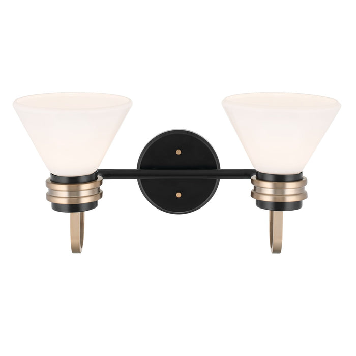 Kichler 55154BK Two Light Bath, Black