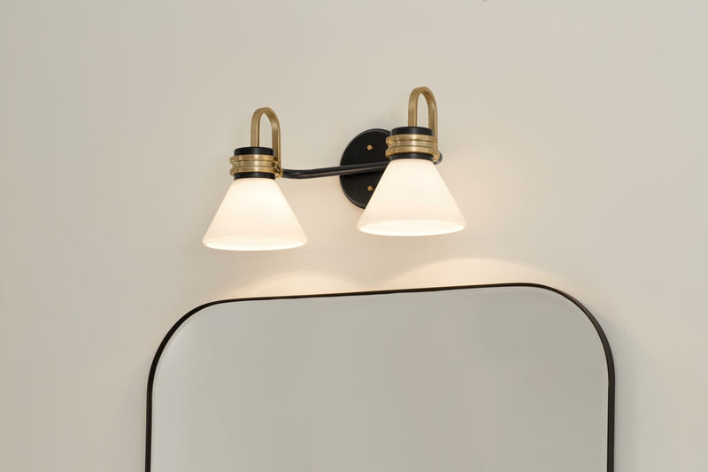 Kichler 55154BK Two Light Bath, Black