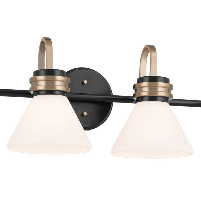 Kichler 55156BK Four Light Bath, Black