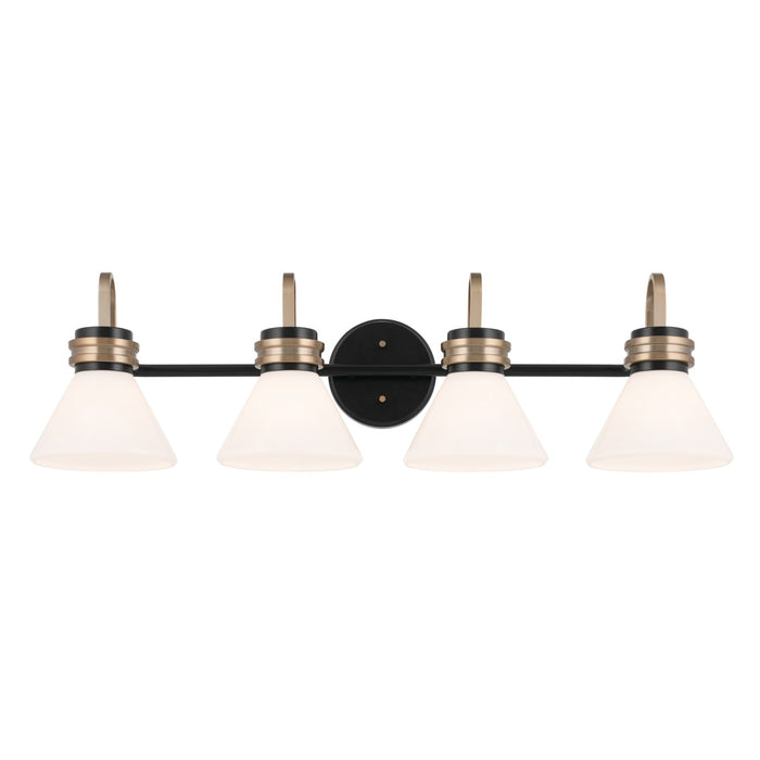 Kichler 55156BK Four Light Bath, Black