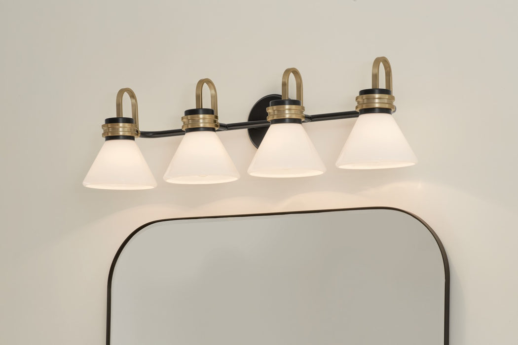 Kichler 55156BK Four Light Bath, Black
