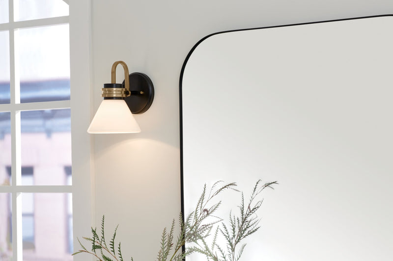 Kichler 55153BK One Light Wall Sconce, Black