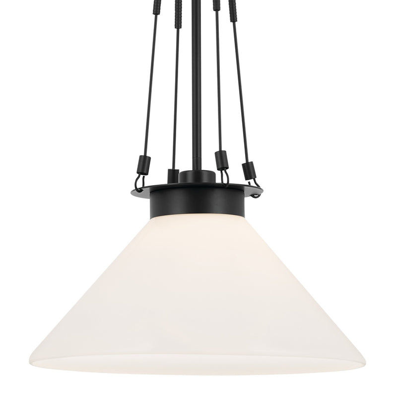 Kichler 52581BK One Light Pendant, Black