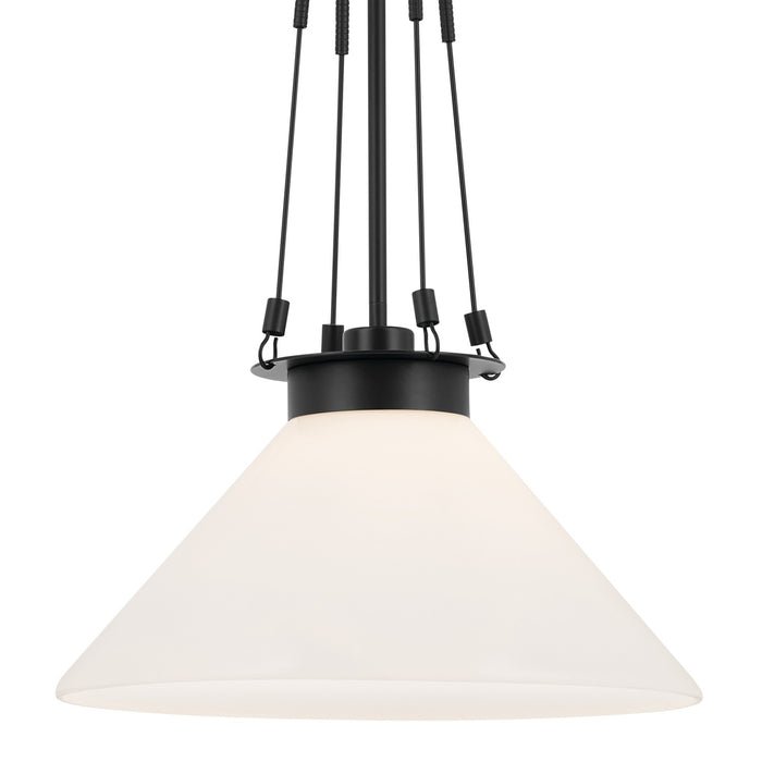 Kichler 52581BK One Light Pendant, Black
