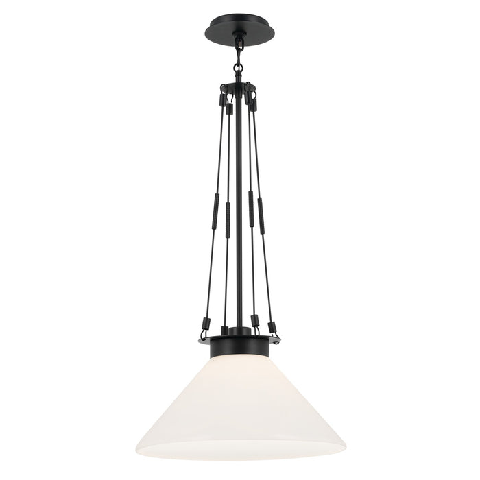 Kichler 52581BK One Light Pendant, Black