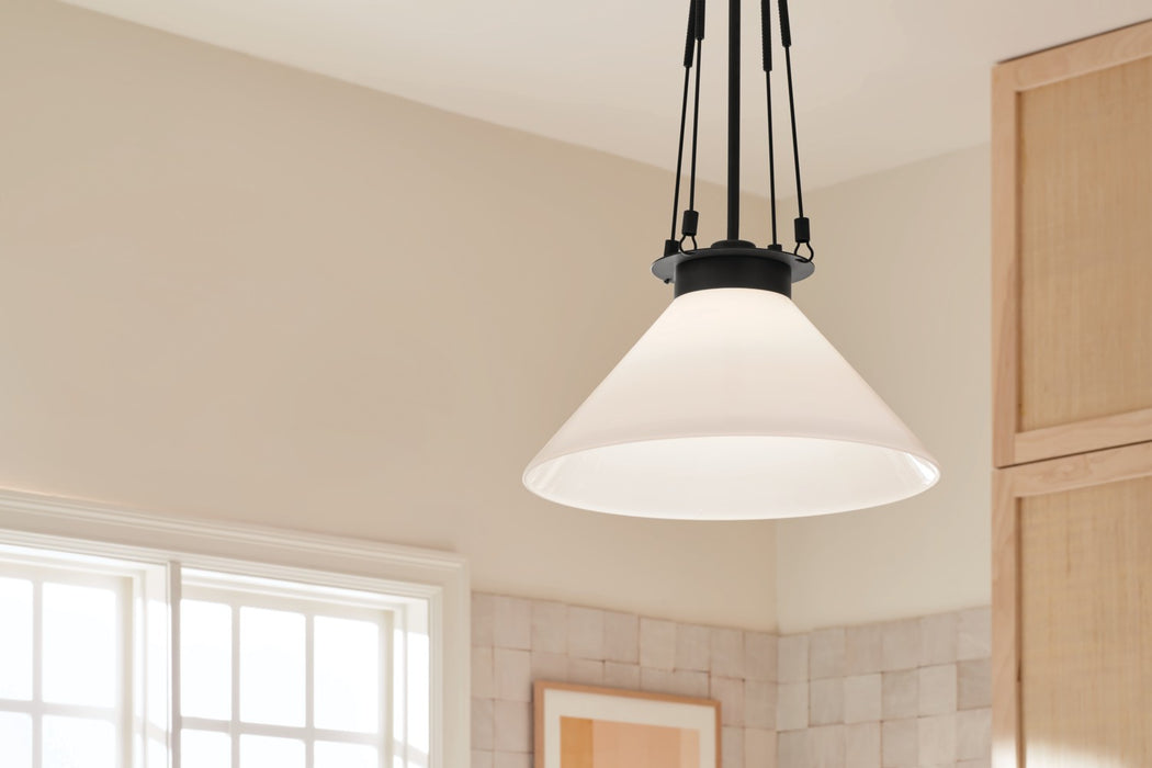 Kichler 52581BK One Light Pendant, Black