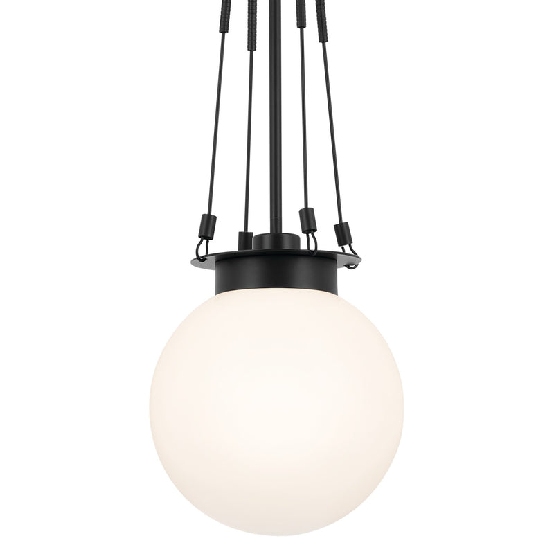 Kichler 52582BK One Light Pendant, Black