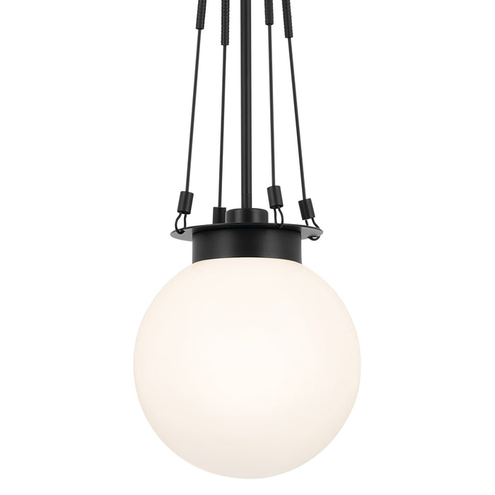 Kichler 52582BK One Light Pendant, Black