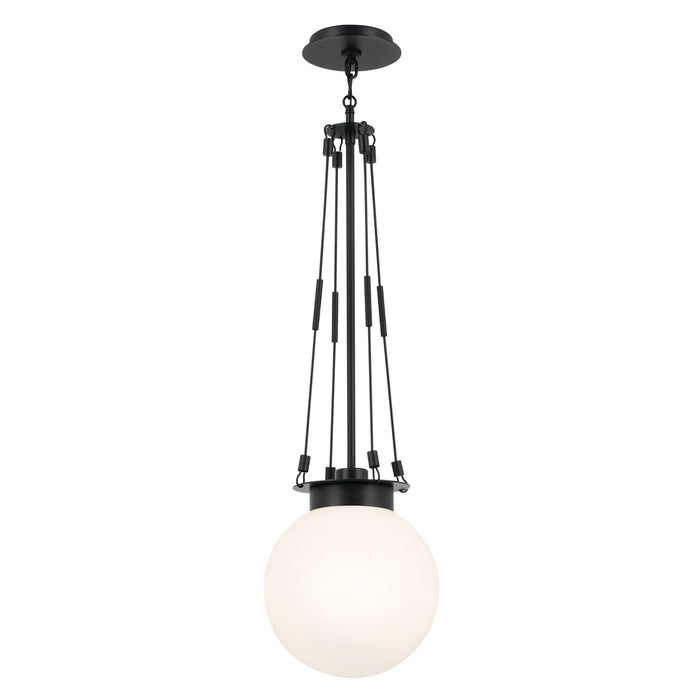 Kichler 52582BK One Light Pendant, Black