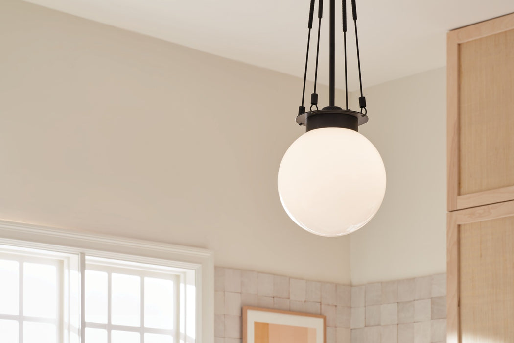 Kichler 52582BK One Light Pendant, Black
