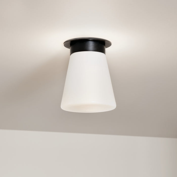 Kichler 52585BK One Light Flush Mount, Black