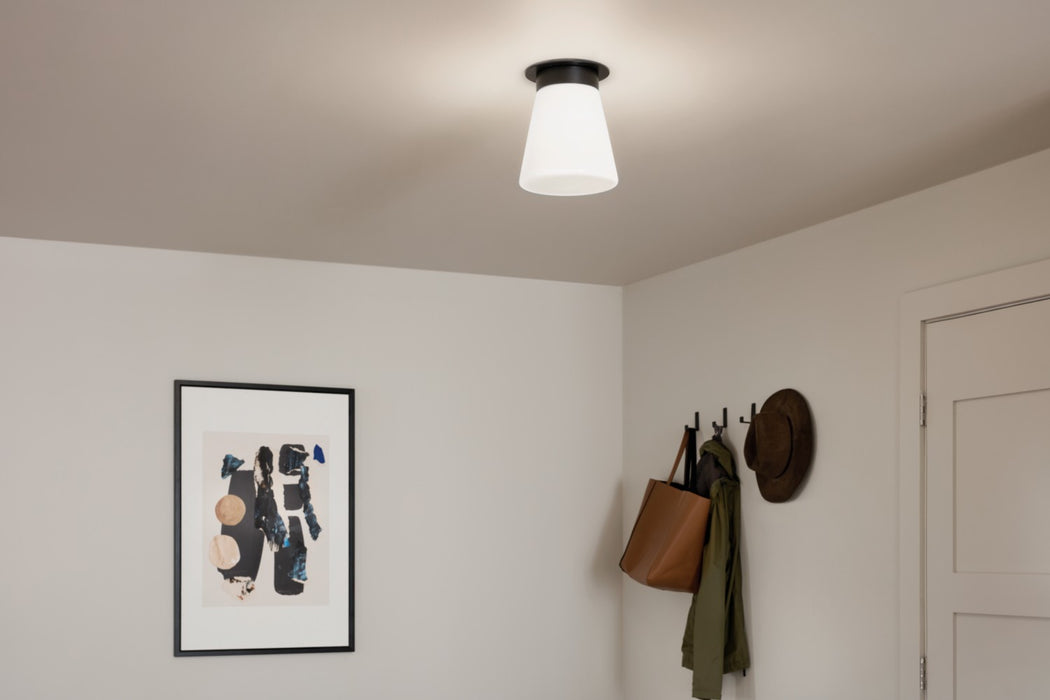 Kichler 52585BK One Light Flush Mount, Black