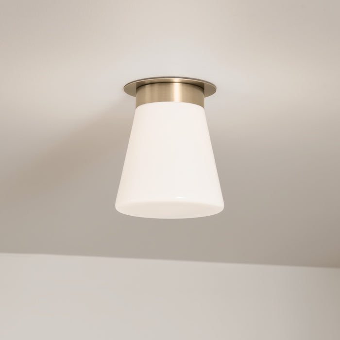Kichler 52585CPZ One Light Flush Mount, Champagne Bronze