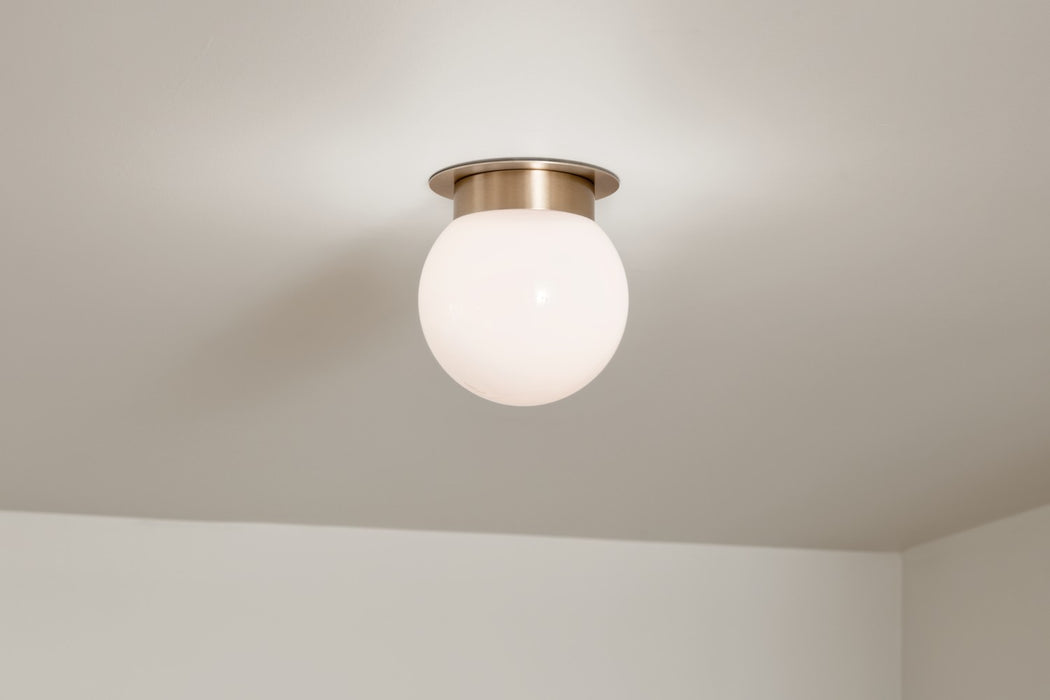 Kichler 52586CPZ One Light Flush Mount, Champagne Bronze