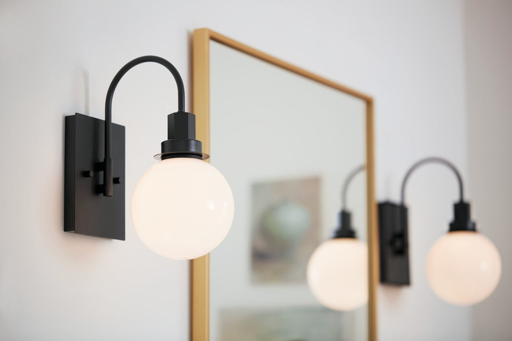 Kichler 55149BK One Light Wall Sconce, Black
