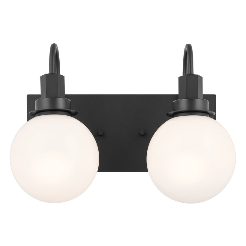 Kichler 55150BK Two Light Bath, Black