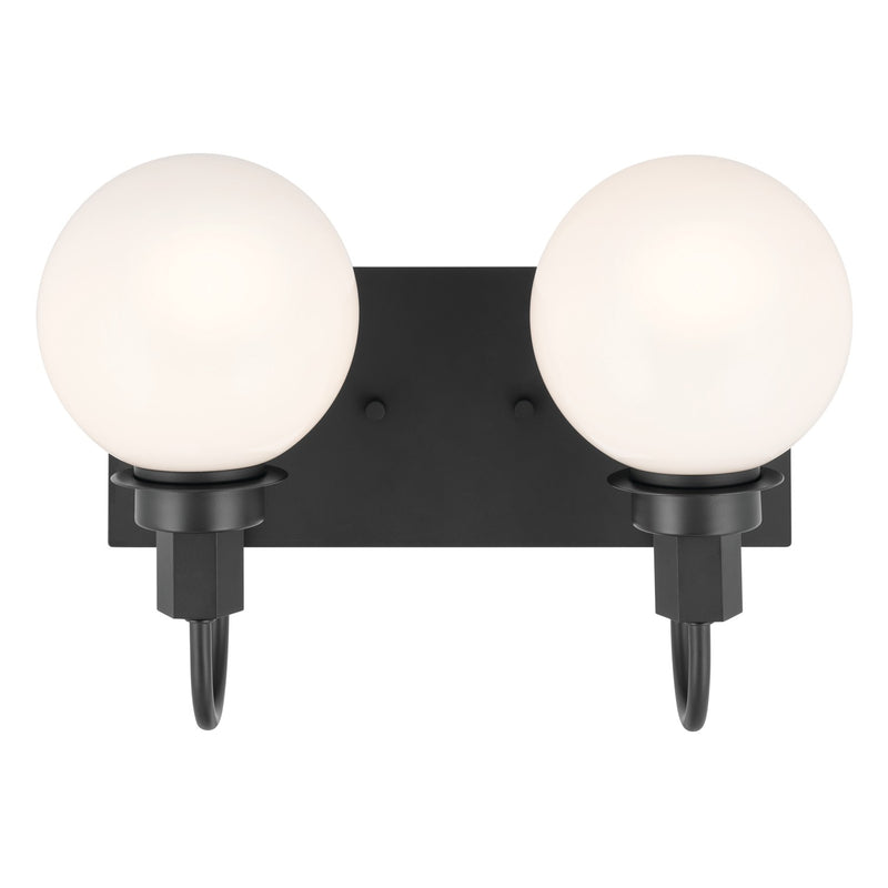 Kichler 55150BK Two Light Bath, Black