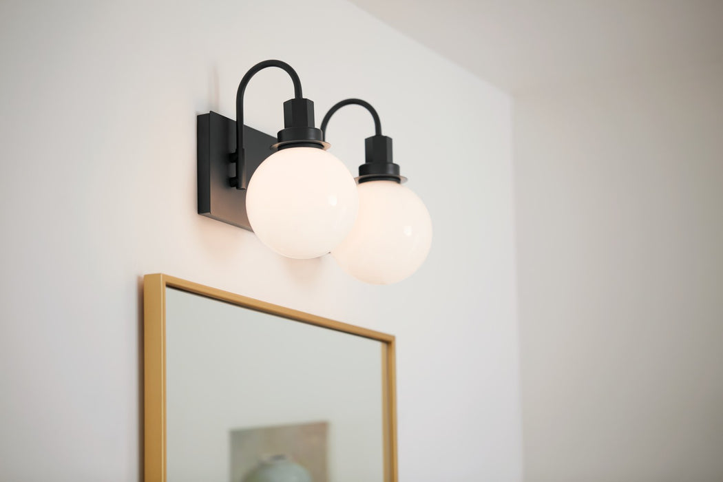 Kichler 55150BK Two Light Bath, Black