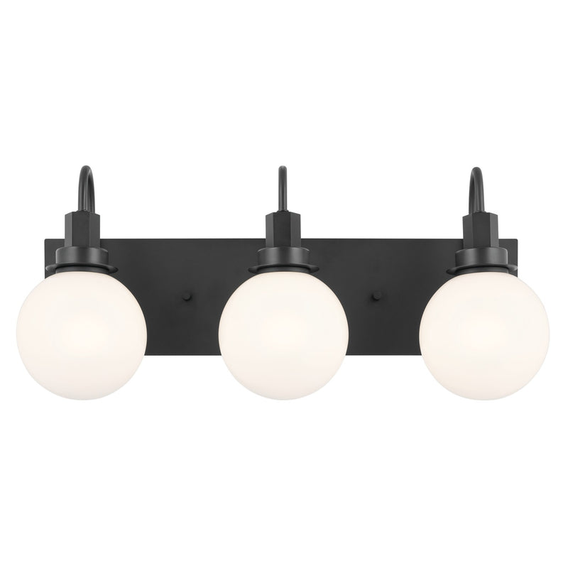 Kichler 55151BK Three Light Bath, Black