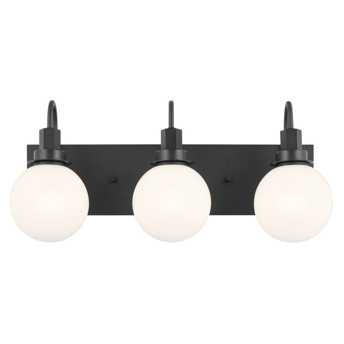 Kichler 55151BK Three Light Bath, Black
