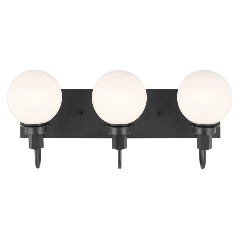 Kichler 55151BK Three Light Bath, Black