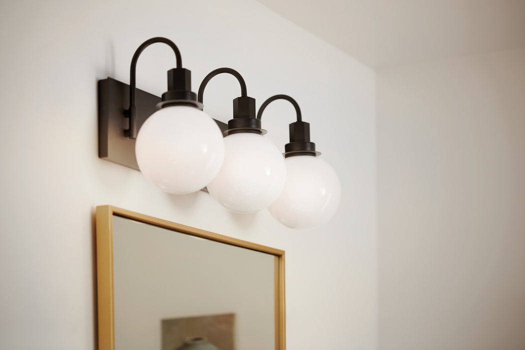 Kichler 55151BK Three Light Bath, Black