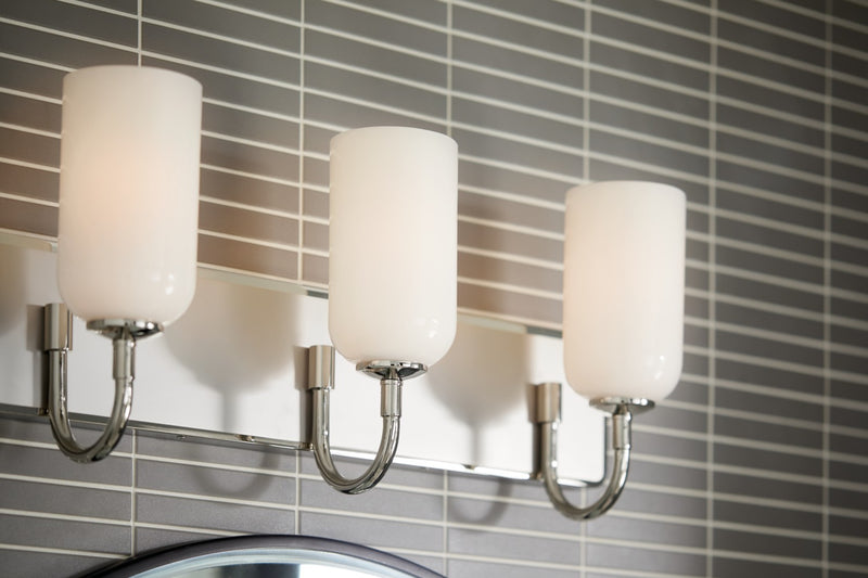Kichler 55163PN Three Light Bath, Polished Nickel
