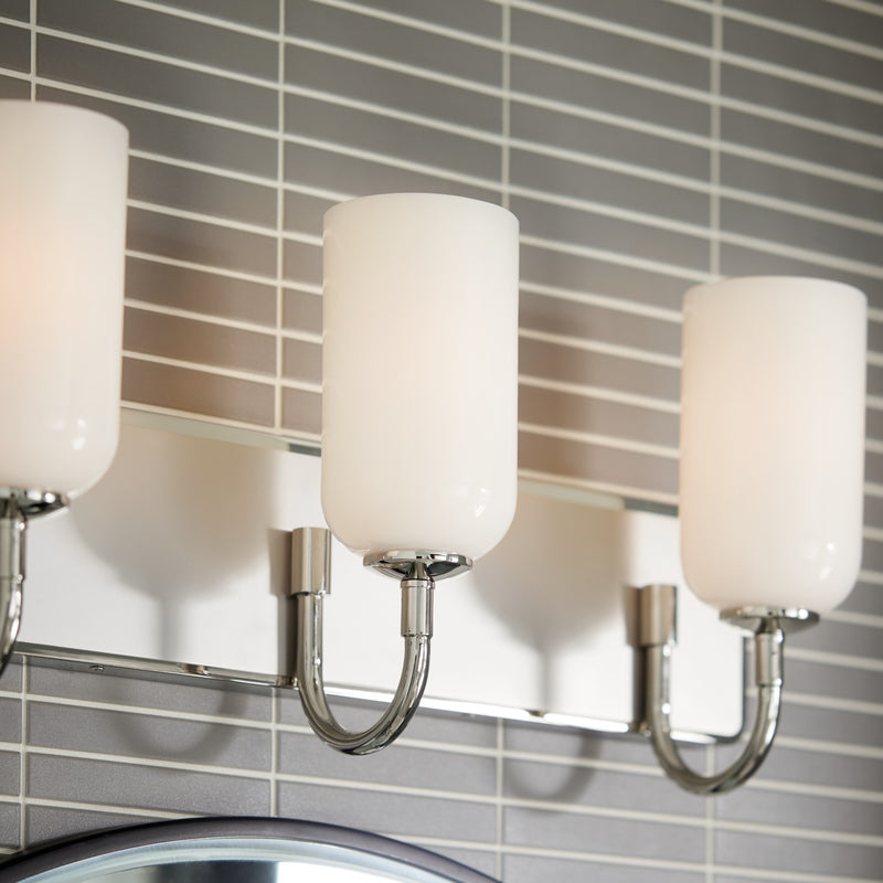 Kichler 55163PN Three Light Bath, Polished Nickel
