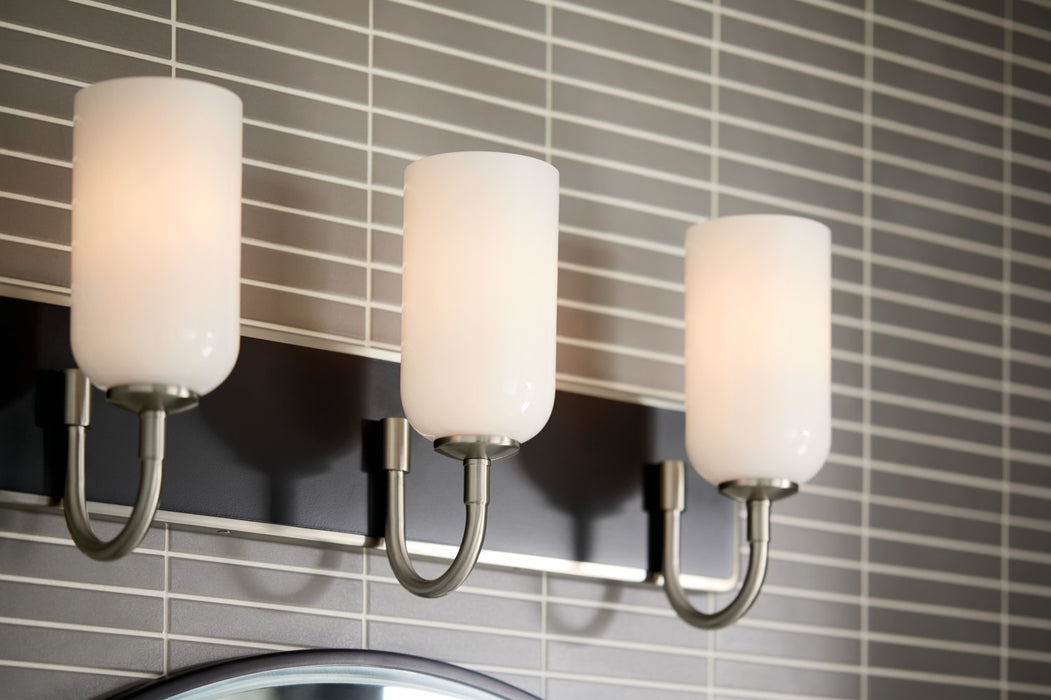 Kichler 55163NI Three Light Bath, Brushed Nickel