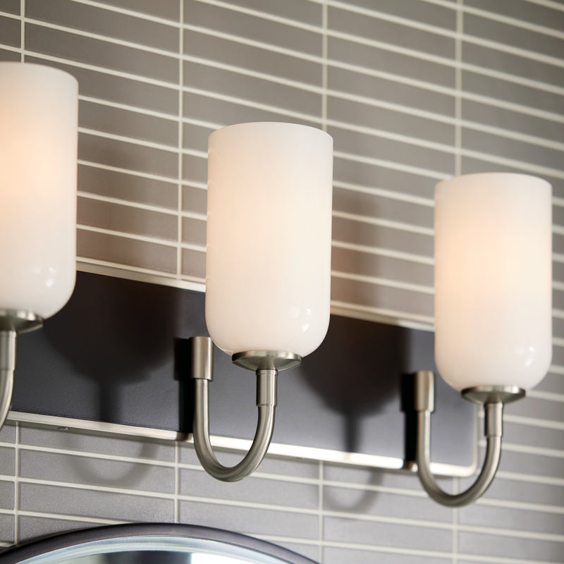 Kichler 55163NI Three Light Bath, Brushed Nickel