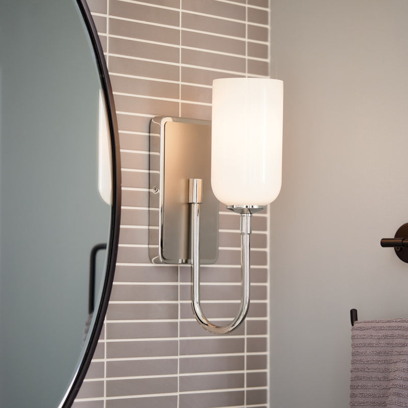 Kichler 55161PN One Light Wall Sconce, Polished Nickel