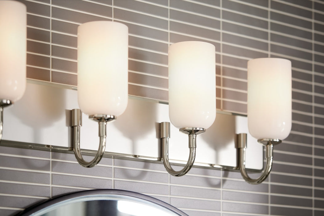 Kichler 55164PN Four Light Bath, Polished Nickel