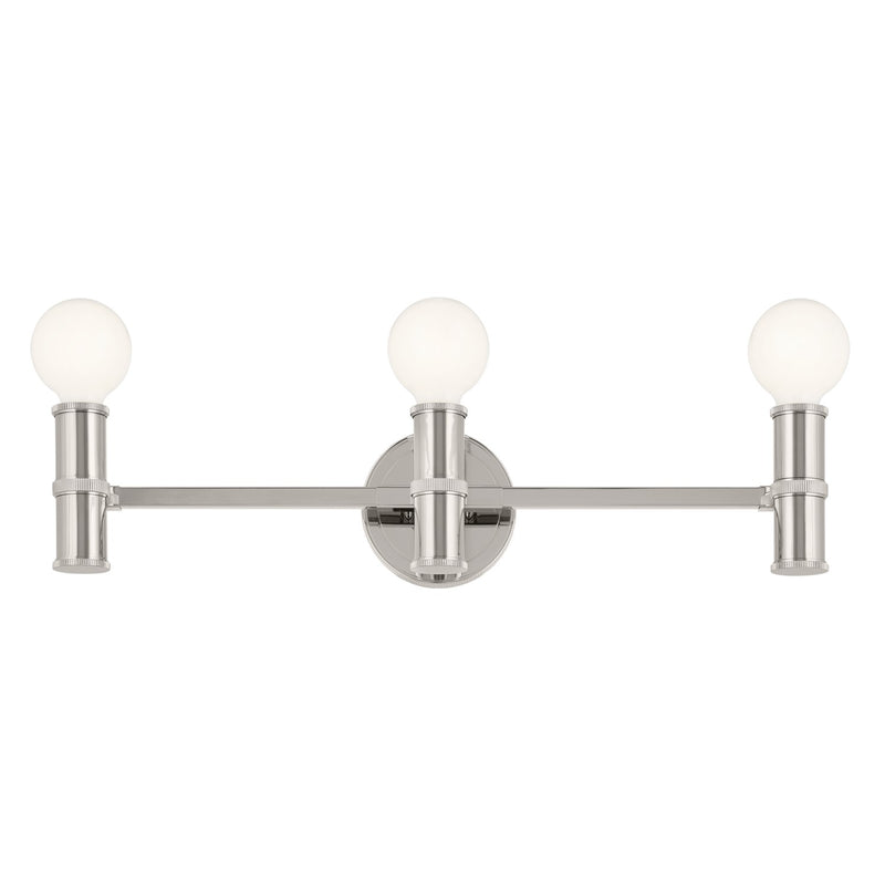 Kichler 55157PN Three Light Bath, Polished Nickel